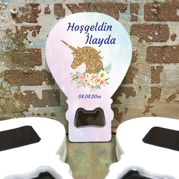 Balon Açacaklı Magnet 127 - Unicornlu Hediyelik Magnet