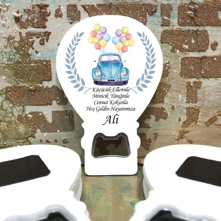 Balon Açacaklı Magnet 156 - Arabalı Hediyelik Magnet