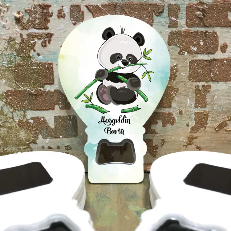 Balon Açacaklı Magnet 168 - Sevimli Pandalı Hediyelik Magnet