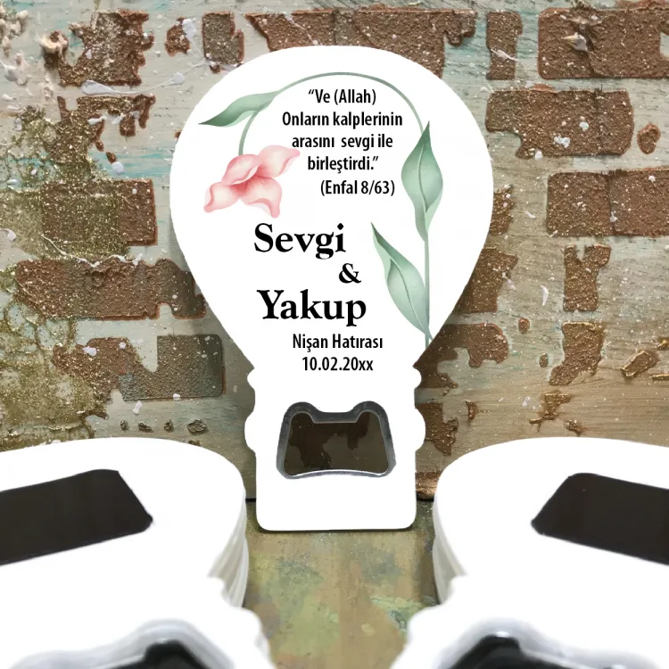 Balon Açacaklı Magnet 0194 - Ayetli Nişan Hatırası Hediyelik