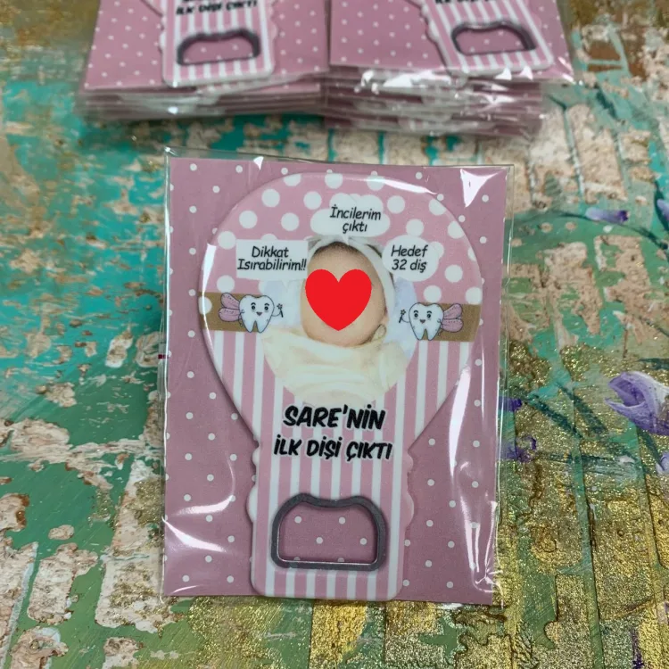 Balon Açacaklı Magnet 214 - Fotoğraflı Diş Buğdayı Hediyelik Magnet - Detay Görseli 1