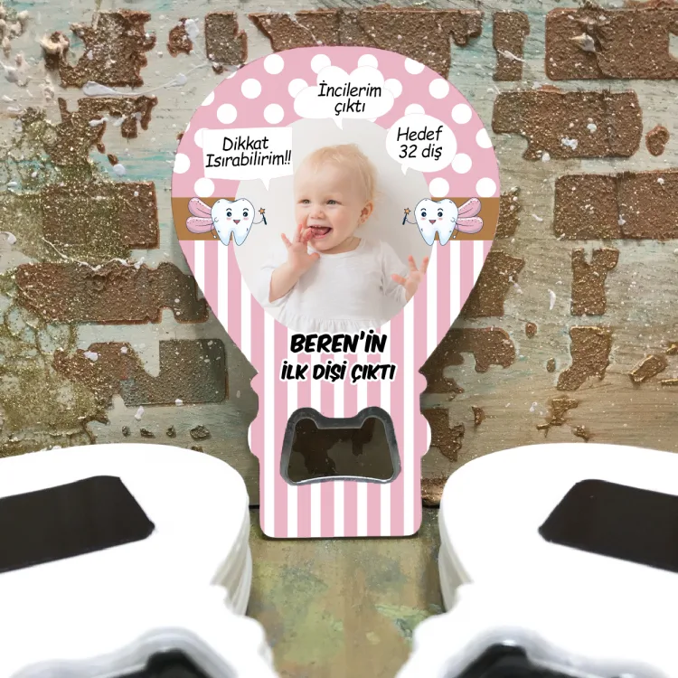 Balon Açacaklı Magnet 214 - Fotoğraflı Diş Buğdayı Hediyelik Magnet