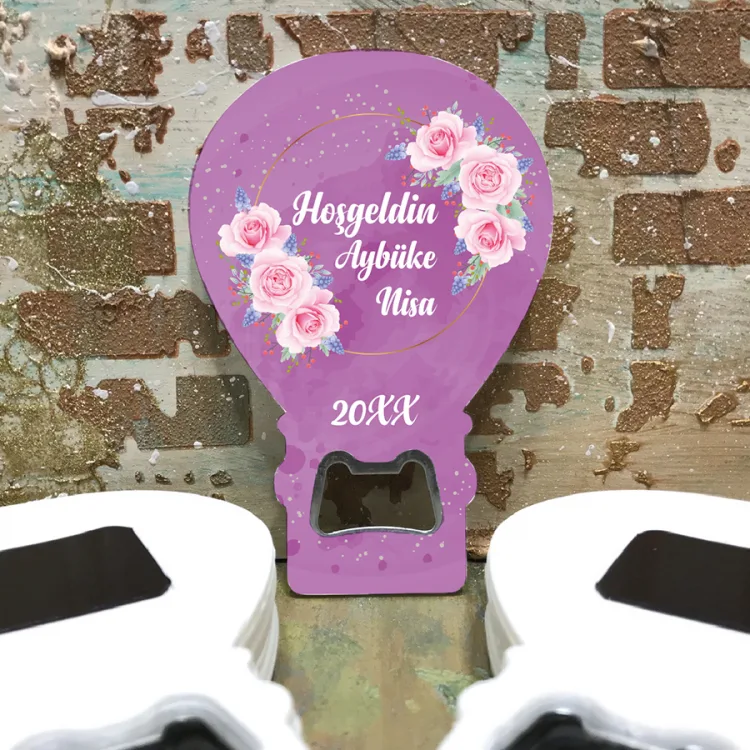 Balon Açacaklı Magnet 217 - Çiçekli Tasarım