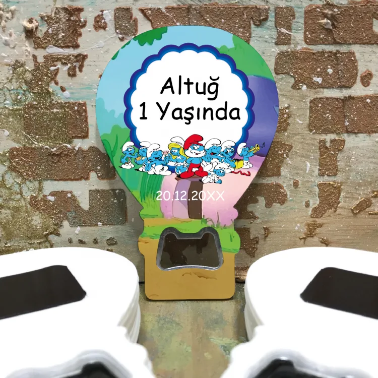 Balon Açacaklı Magnet 251 - Şirinler Hediyelik Magnet