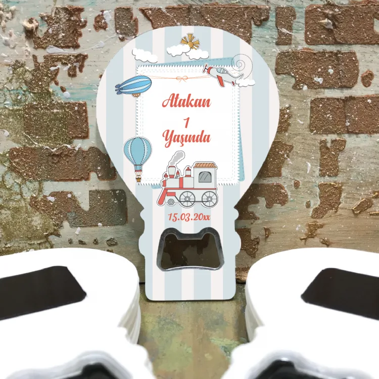 Balon Açacaklı Magnet 252 - Yenidoğan Erkek Bebek Tasarım