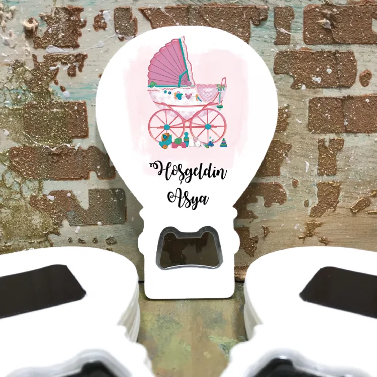 Balon Açacaklı Magnet 256 - Kız Bebek Arabası Tasarım