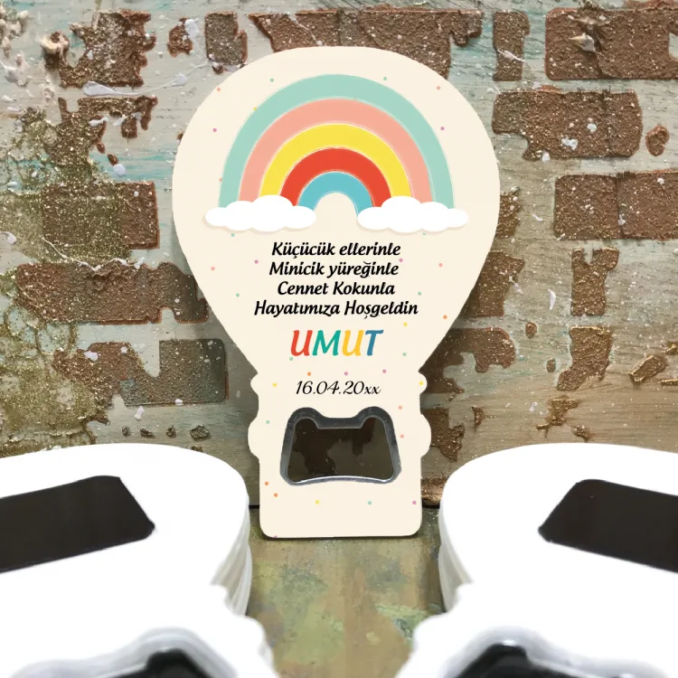 Balon Açacaklı Magnet 264 - Gökkuşağı Hediyelik Magnet