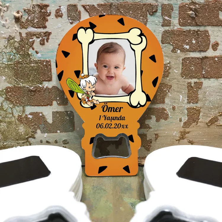 Balon Açacaklı Magnet 295 - Taş Devri Hediyelik Magnet
