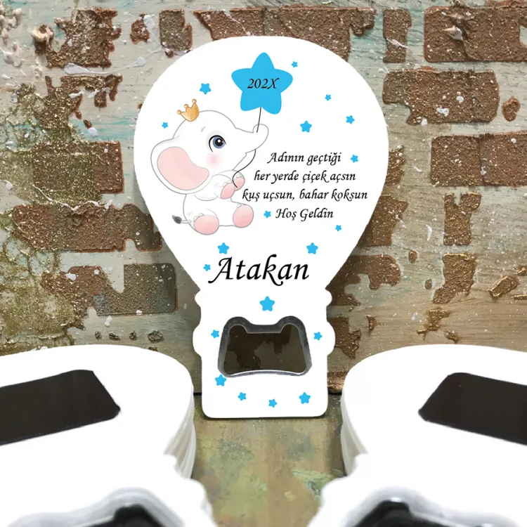 Balon Açacaklı Magnet 296 - Sevimli Fil Tasarım
