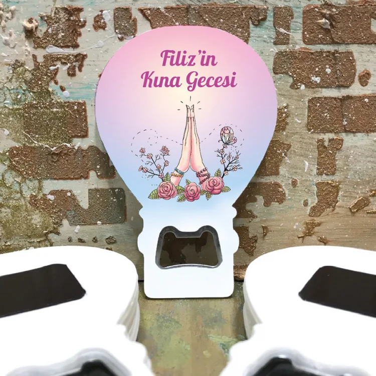 Balon Açacaklı Magnet 0301 - Bekarlığa Veda Kına Gecesi Hatırası Hediyelik