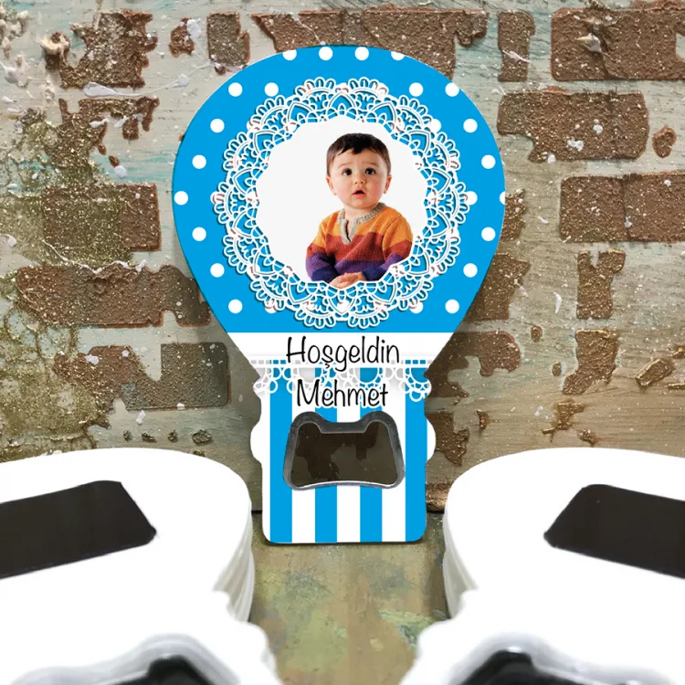 Balon Açacaklı Magnet 311 - Fotoğraflı Hediyelik Magnet