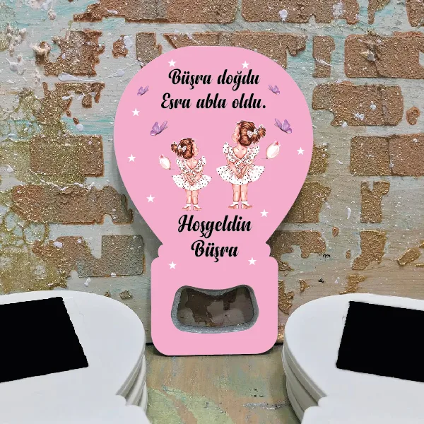 Balon Açacaklı Magnet 361 - Kız Çocuğu Tasarımı