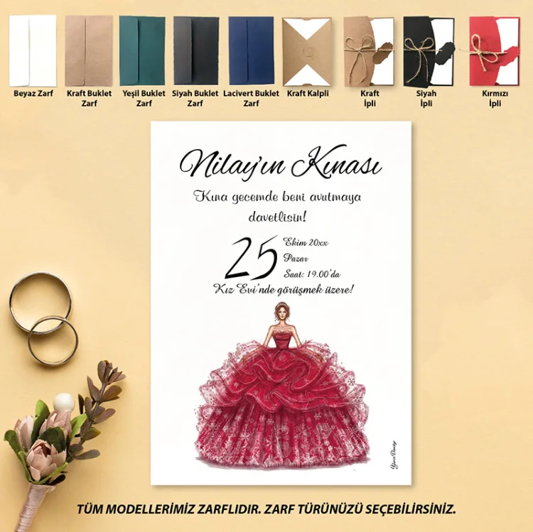 Yaren Kına Davetiye 738