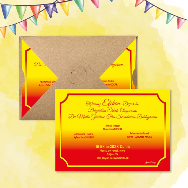 Mert Sünnet Davetiye 0413 - Detay Görseli 6