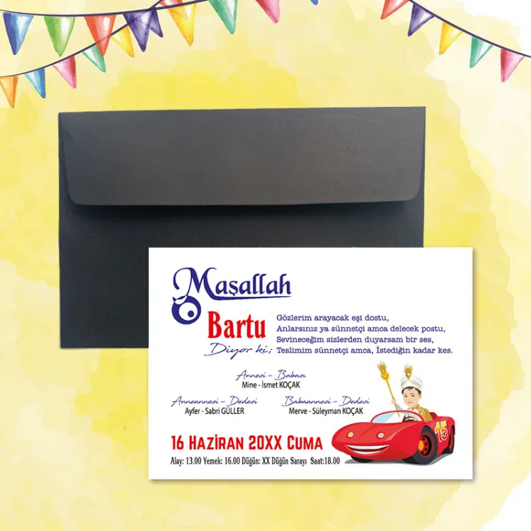 Mert Sünnet Davetiye 0739 - Detay Görseli 4