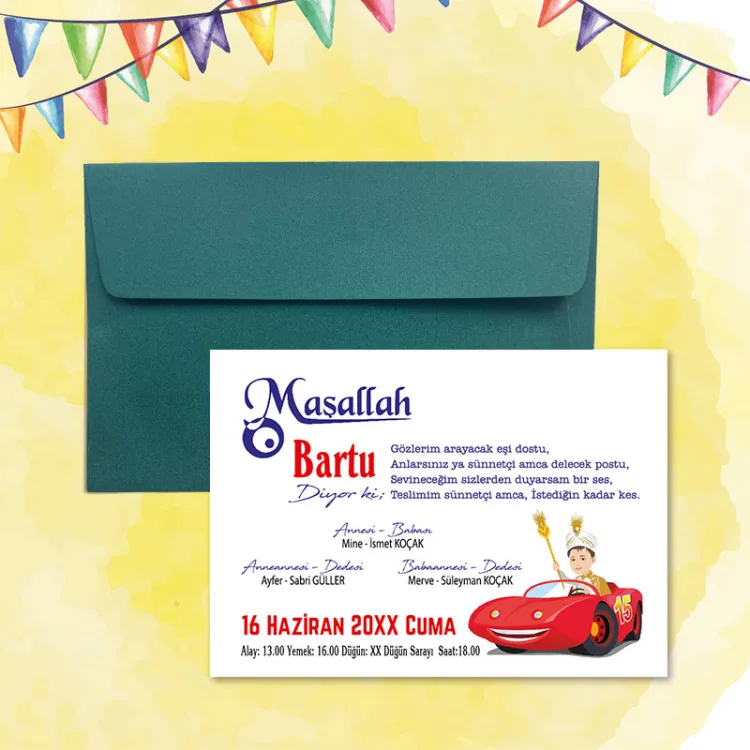 Mert Sünnet Davetiye 0739 - Detay Görseli 5