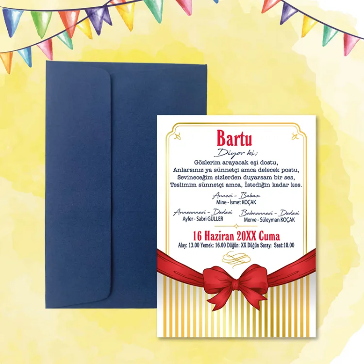 Mert Sünnet Davetiye 0754 - Detay Görseli 3
