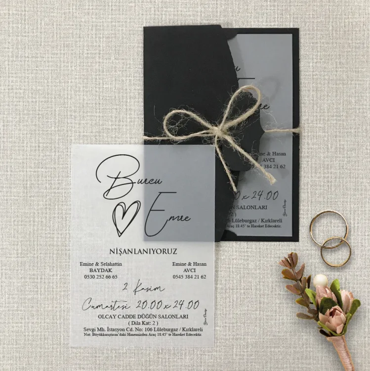 Şeffaf Davetiye 9011 - Detay Görseli 1