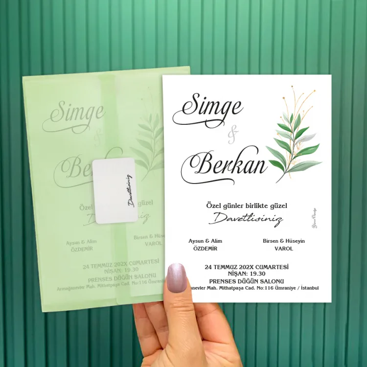 Şeffaf Zarflı Davetiye 0161