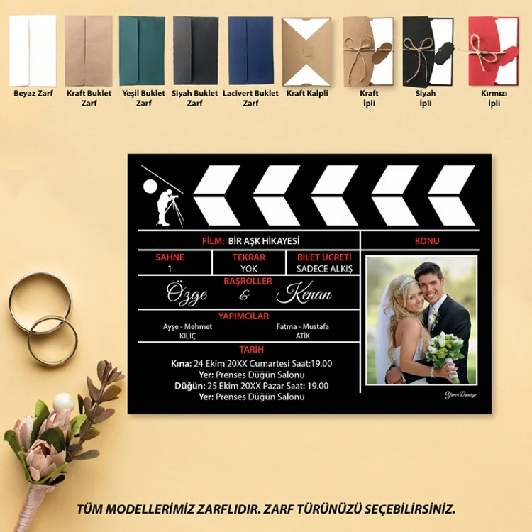 Yaren Davetiye 0200 - Fotoğraflı Davetiye Modelleri