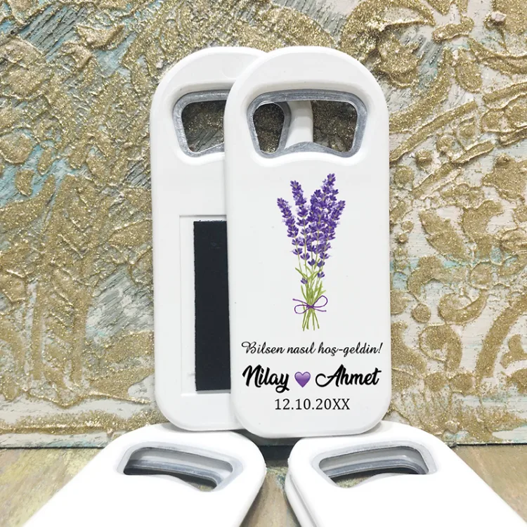 Dikdörtgen Açacaklı Magnet 01009 - Lavanta Hediyelik Magnet