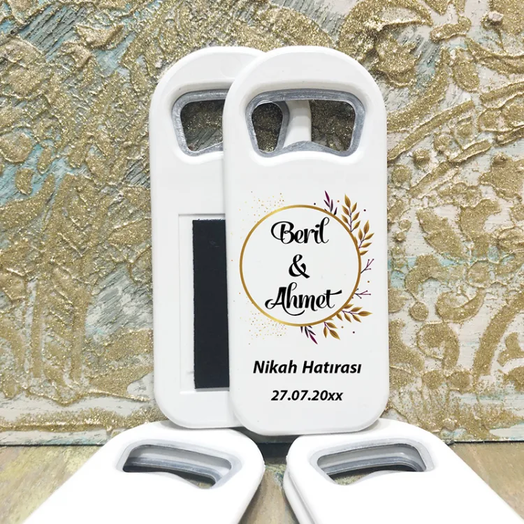 Dikdörtgen Açacaklı Magnet 01018 - Söz, Nişan, Nikah Hediyelik Magnet