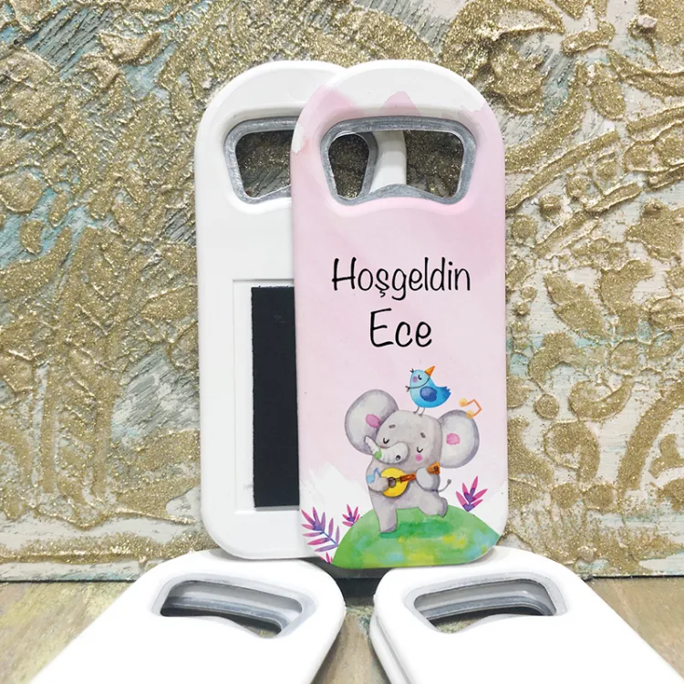 Dikdörtgen Açacaklı Magnet 1055 - Sevimli Fil Hediyelik Magnet