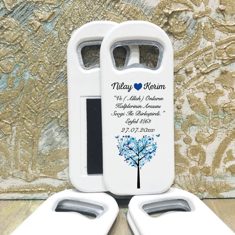 Dikdörtgen Açacaklı Magnet 01056 - Söz, Nişan, Nikah Hediyelik Magnet