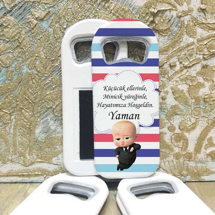 Dikdörtgen Açacaklı Magnet 1073 - Patron Bebek Hediyelik Magnet