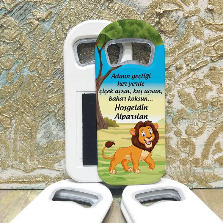Dikdörtgen Açacaklı Magnet 1085 - Aslan Hediyelik Magnet