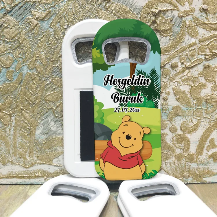 Dikdörtgen Açacaklı Magnet 1089 - Winidi Pooh Tasarım Hediyelik Magnet