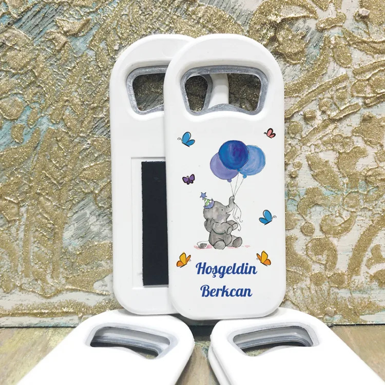 Dikdörtgen Açacaklı Magnet 1115 - Mavi Fil Hediyelik Magnet