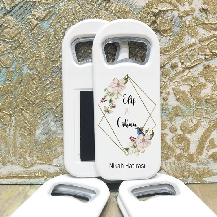 Dikdörtgen Açacaklı Magnet 01124 - Söz, Nişan, Nikah Hediyelik Magnet