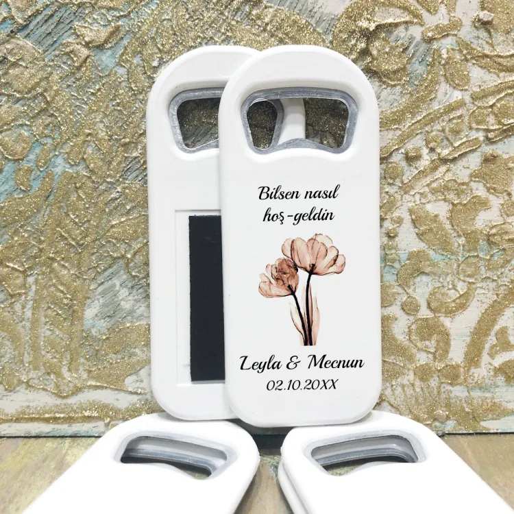 Dikdörtgen Açacaklı Magnet 01143 - Söz, Nişan, Nikah Hediyelik Magnet