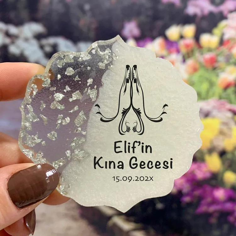 Epoksi Magnet 5003 - Hediyelik Kına Gecesi Magnet - Detay Görseli 1