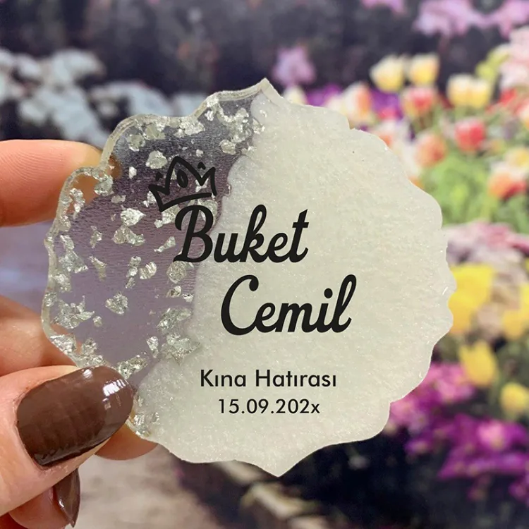 Epoksi Magnet 5008 - Hediyelik Bekarlığa Veda, Kına Hatırası Magnet - Detay Görseli 1