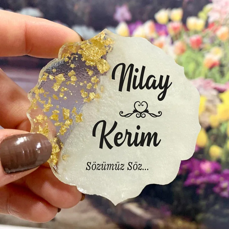Epoksi Magnet 5012 - Söz Nişan, Düğün Hediyelik Magnet