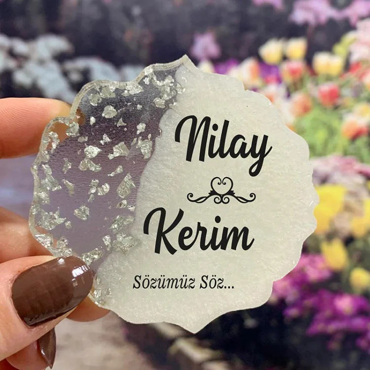 Epoksi Magnet 5012 - Söz Nişan, Düğün Hediyelik Magnet - Detay Görseli 1