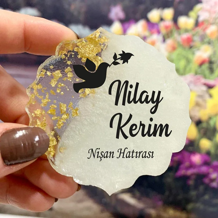 Epoksi Magnet 5013 - Hediyelik Kuşlu Magnet