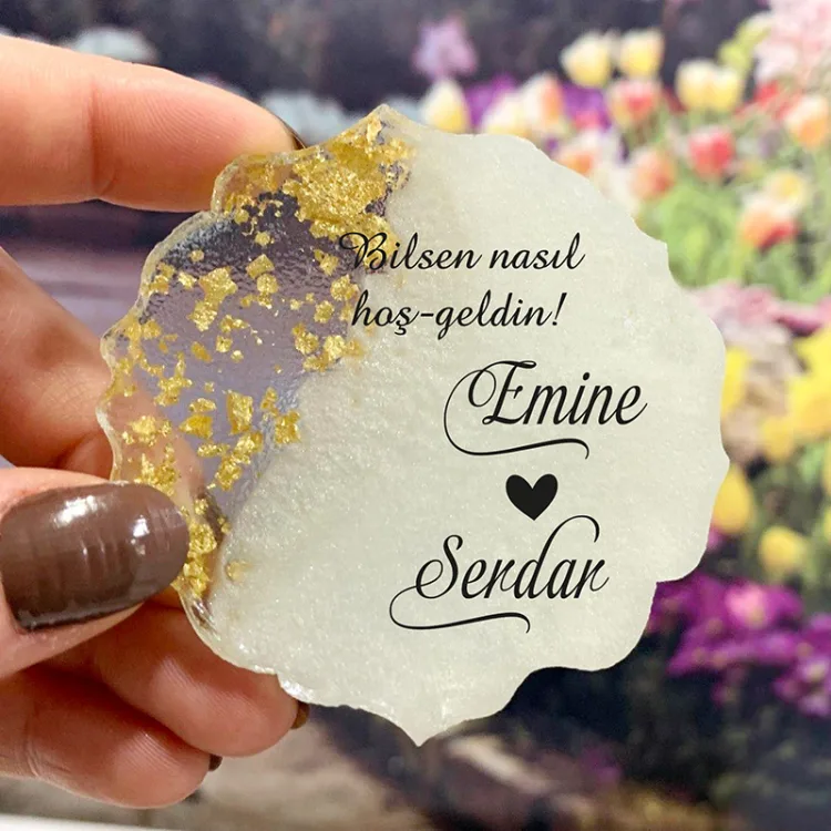 Epoksi Magnet 5017 - Söz Nişan, Düğün Hediyelik Magnet