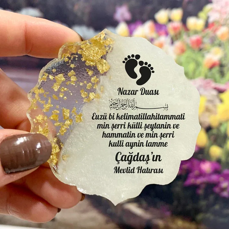 Epoksi Magnet 5024 - Hediyelik Nazar Dualı Magnet