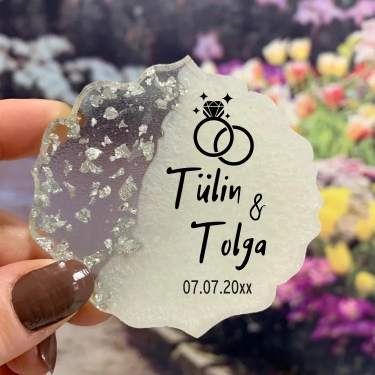 Epoksi Magnet 5042 - Söz Nişan, Düğün Hediyelik Magnet - Detay Görseli 1