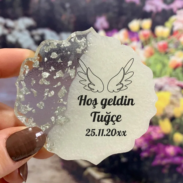 Epoksi Magnet 5044 - Hediyelik Melek Kanatlı Magnet - Detay Görseli 1
