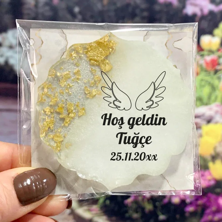 Epoksi Magnet 5044 - Hediyelik Melek Kanatlı Magnet - Detay Görseli 2