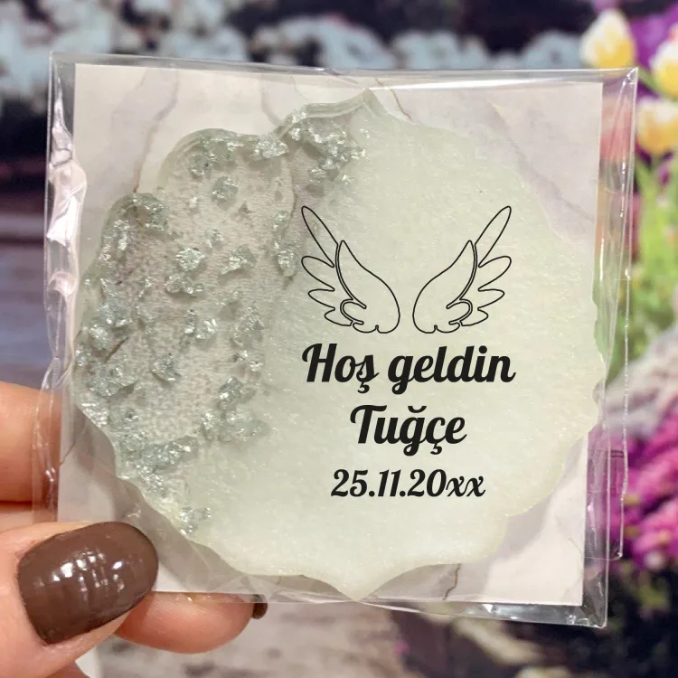 Epoksi Magnet 5044 - Hediyelik Melek Kanatlı Magnet - Detay Görseli 3