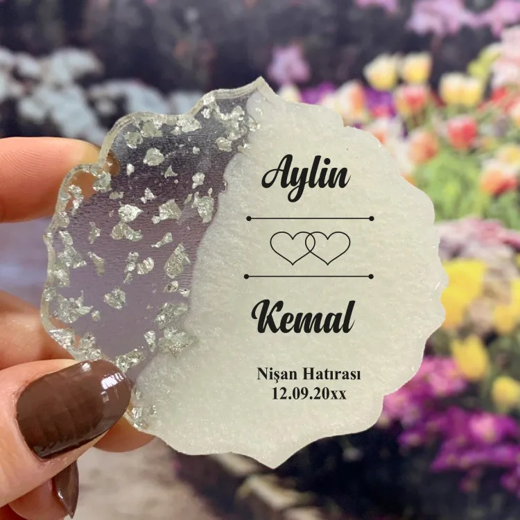 Epoksi Magnet 5046 - Söz Nişan, Düğün Hediyelik Magnet - Detay Görseli 1