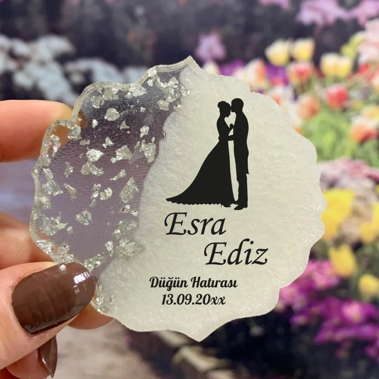 Epoksi Magnet 5047 - Hediyelik Düğün, Nişan, Söz Magnet - Detay Görseli 1