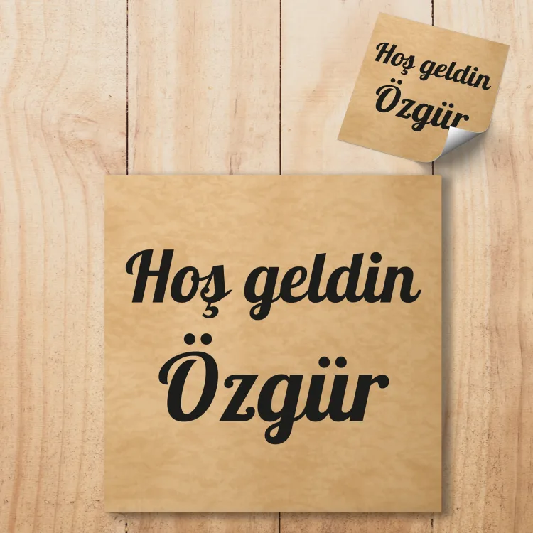 Kare Etiket 106 - Yeni Doğan Bebek Tasarım Sticker