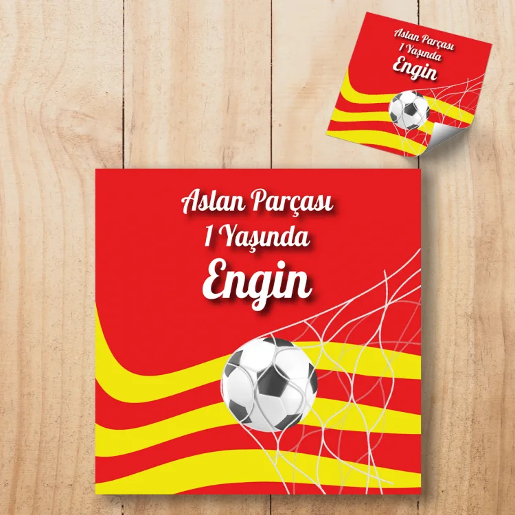 Kare Etiket 118 - Taraftar Galatasaray Temalı Sticker