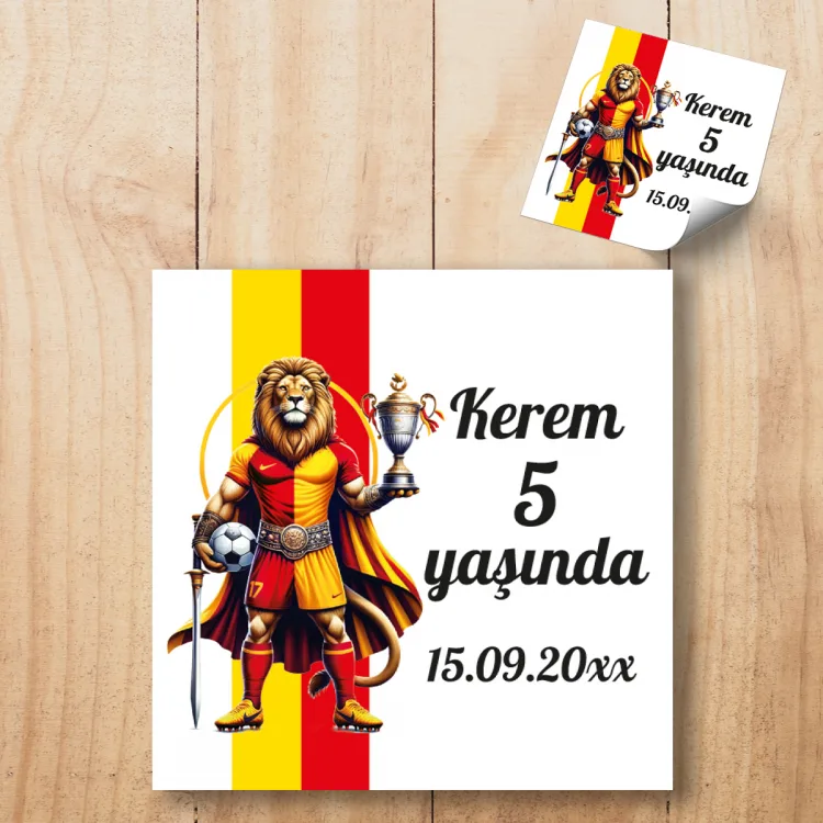 Kare Etiket 182 - Taraftar Galatasaray Tasarım Sticker
